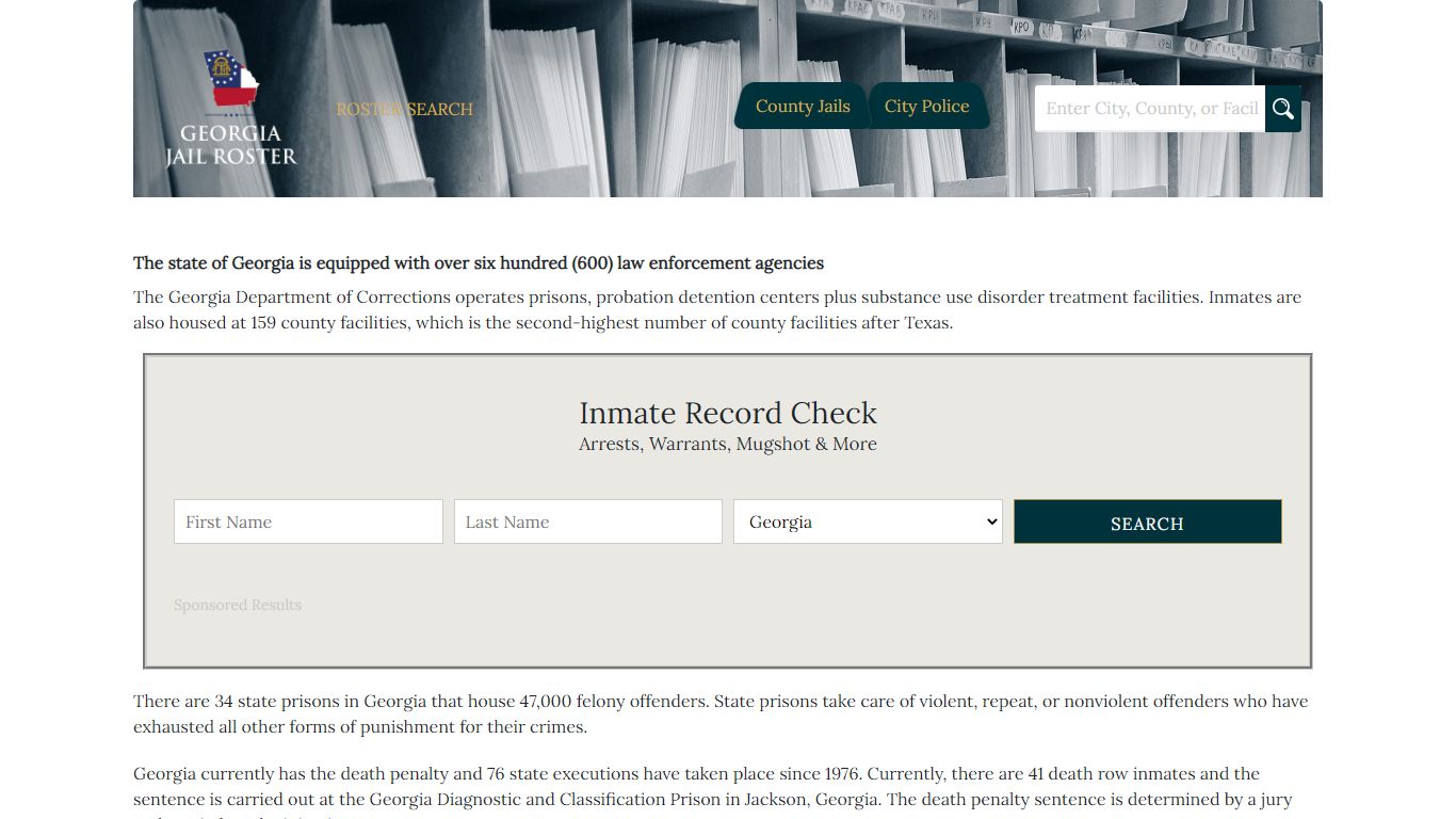 Chatham County | Georgia Jail Inmate Search